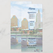 Uitzicht vanaf Waterplace Park bruiloftsmenu Menu (Voorkant / Achterkant)