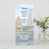 Uitzicht vanaf Waterplace Park bruiloftsmenu Menu (Staand voorkant)