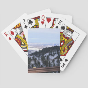 Uitzicht vanaf Windy Saddle Park, Golden, Colorado Pokerkaarten