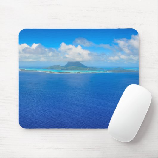Uitzicht vanuit de lucht over Bora Bora mousepad Muismat (Met muis)