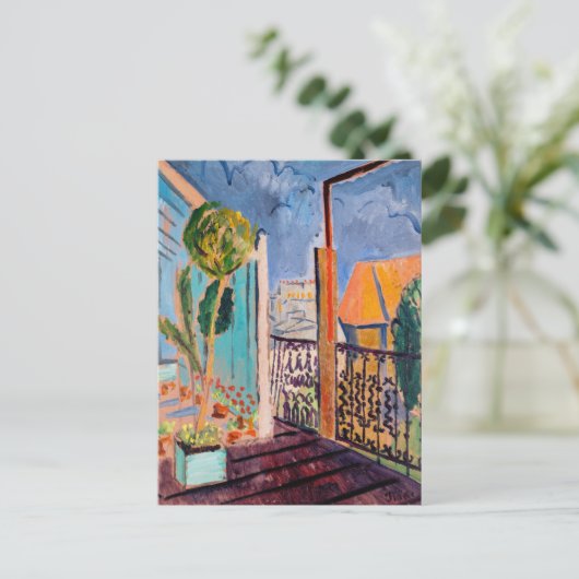 Uitzicht vanuit het Studio-venster Isaac Grünewald Briefkaart (Staand voorkant)