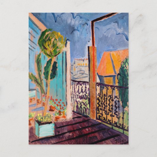 Uitzicht vanuit het Studio-venster Isaac Grünewald Briefkaart (Voorkant)