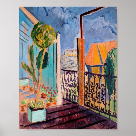 Uitzicht vanuit het Studio-venster Isaac Grünewald Poster (Voorkant)