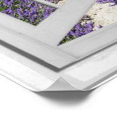 Uitzicht venster Lavender Field Fake Poster (Hoek)