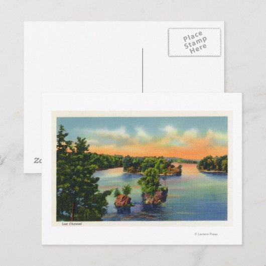 Uitzicht verloren kanaal briefkaart (Voorkant / Achterkant)