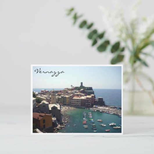 uitzicht vernazza briefkaart (Staand voorkant)