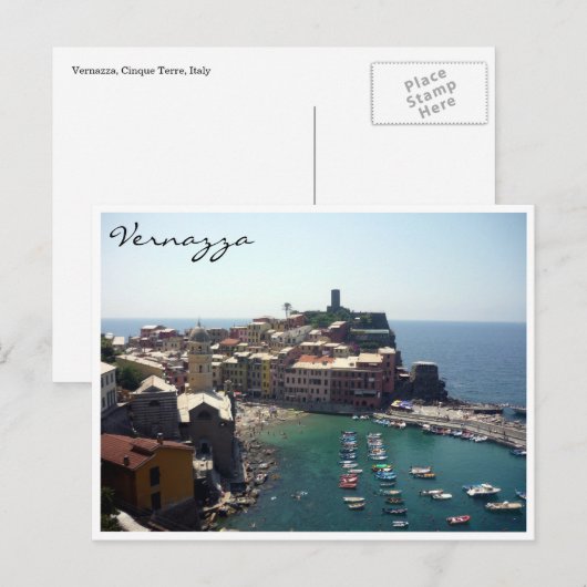 uitzicht vernazza briefkaart (Voorkant / Achterkant)