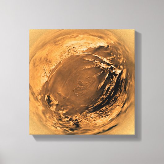 Uitzicht visogen van Titan's oppervlak Canvas Afdruk (Voorkant)