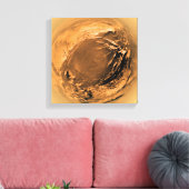 Uitzicht visogen van Titan's oppervlak Canvas Afdruk (Insitu (Woonkamer))