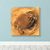Uitzicht visogen van Titan's oppervlak Canvas Afdruk (Insitu (Houten vloer))