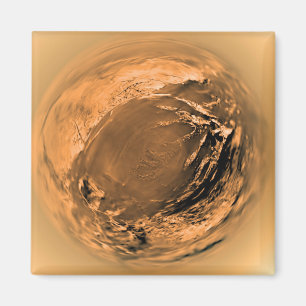 Uitzicht visogen van Titan's oppervlak Magneet