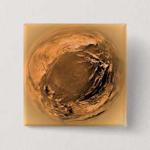 Uitzicht visogen van Titan's oppervlak Vierkante Button 5,1 Cm