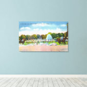 Uitzicht voor afwerking van het spoor Saratoga Rac Canvas Afdruk (Insitu (Houten vloer))