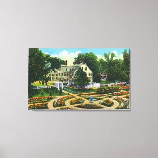 Uitzicht voor boommonument en botanische tuinen #  canvas afdruk (Voorkant)