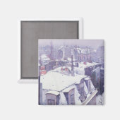 Uitzicht voor dakpannen of dakpannen onder sneeuw, magneet (Voorkant / Achterkant)