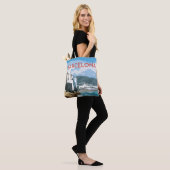 Uitzicht voor de kust van Barcelona, Spanje Tote Bag (Op model)