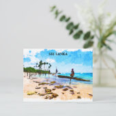 Uitzicht voor de kust van Sri Lanka Briefkaart (Staand voorkant)