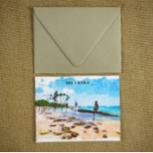 Uitzicht voor de kust van Sri Lanka Briefkaart
