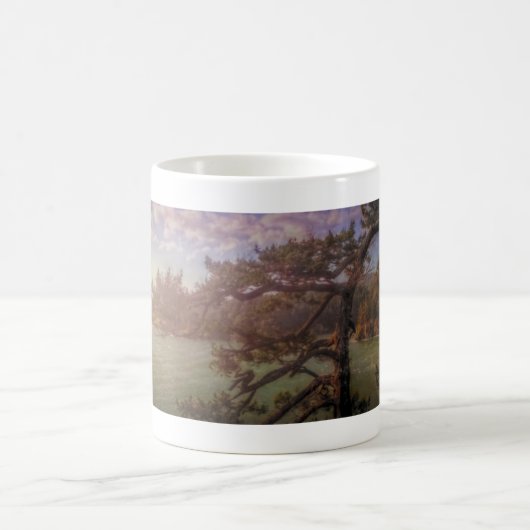 Uitzicht voor de misleiding koffiemok (Center)