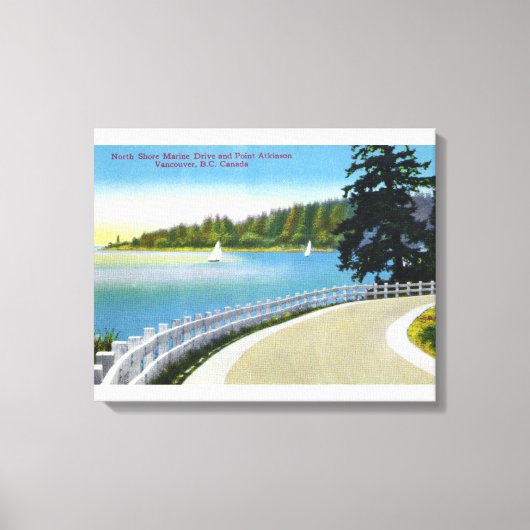 Uitzicht voor de Noordelijke Scheepvaart van Point Canvas Afdruk (Voorkant)