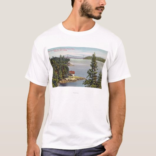 Uitzicht voor de Noordzee-ontsrift van Lions Gate T-shirt (Voorkant)