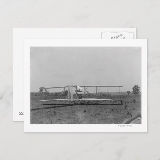 Uitzicht voor het afsluiten van het Wright Brother Briefkaart (Voorkant / Achterkant)