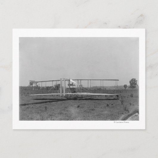 Uitzicht voor het afsluiten van het Wright Brother Briefkaart (Voorkant)