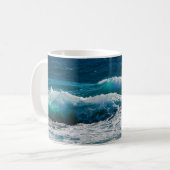 Uitzicht voor het breken van oceaangolven koffiemok (Voorkant links)