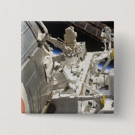 Uitzicht voor het sluiten van onderdelen vierkante button 5,1 cm (Voorkant)