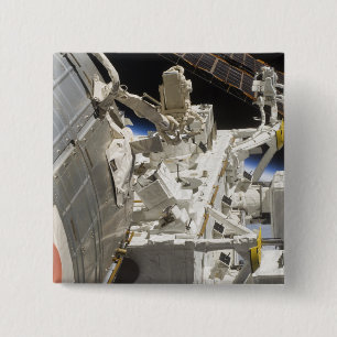 Uitzicht voor het sluiten van onderdelen vierkante button 5,1 cm