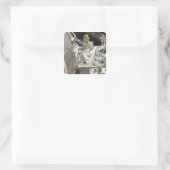 Uitzicht voor het sluiten van onderdelen vierkante sticker (Tas)