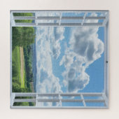 Uitzicht voor landschapsluik legpuzzel (Horizontaal)