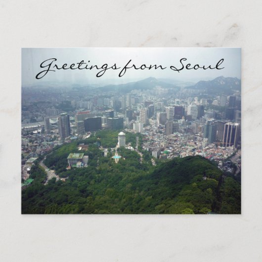 uitzicht voor seoul tower briefkaart (Voorkant)