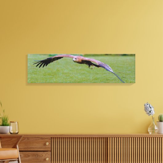 Uitzicht voor vogelogen boven panoramisch canvas (Insitu (Woonkamer))