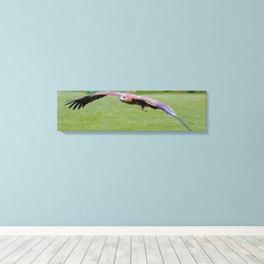 Uitzicht voor vogelogen boven panoramisch canvas (Insitu (Houten vloer))