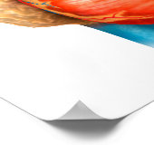 Uitzicht vooraan van het menselijk hart poster (Hoek)