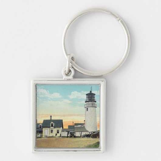 Uitzicht vuurtoren van het noorden van Truro Highl Sleutelhanger (Voorkant)