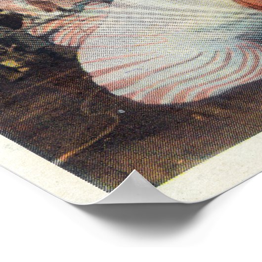 Uitzicht walvisjagers die zich op de walvis herste poster (Hoek)