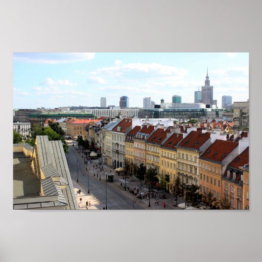 Uitzicht Warschau Poster (Voorkant)