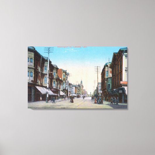 Uitzicht Washington Street # 2Oakland, CA Canvas Afdruk (Voorkant)