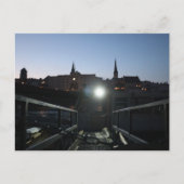 Uitzicht Wasserburg Altstadt met schip bij schemer Briefkaart (Voorkant)