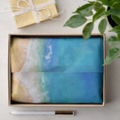 Uitzicht waterverf strand tissuepapier (Geschenk)