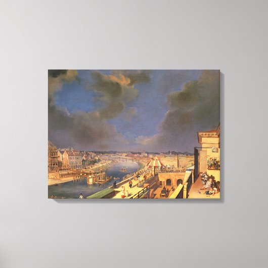 Uitzicht Wenen, 1819 (olie op doek) Canvas Afdruk (Voorkant)