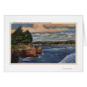 Uitzicht West Cliff Drive Pier en Casino