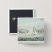 Uitzicht Westminster en de Brug, met een Vierkante Button 5,1 Cm (Voorkant /achterkant)