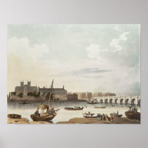 Uitzicht Westminster en de brug Poster