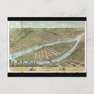 Uitzicht Wheeling West Virginia (1870) Briefkaart