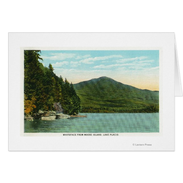 Uitzicht Whiteface Mountain van Moose Island (Voorkant Horizontaal)