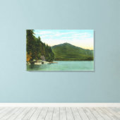 Uitzicht Whiteface Mountain van Moose Island Canvas Afdruk (Insitu (Houten vloer))