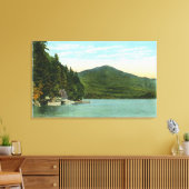 Uitzicht Whiteface Mountain van Moose Island Canvas Afdruk (Insitu (Woonkamer))